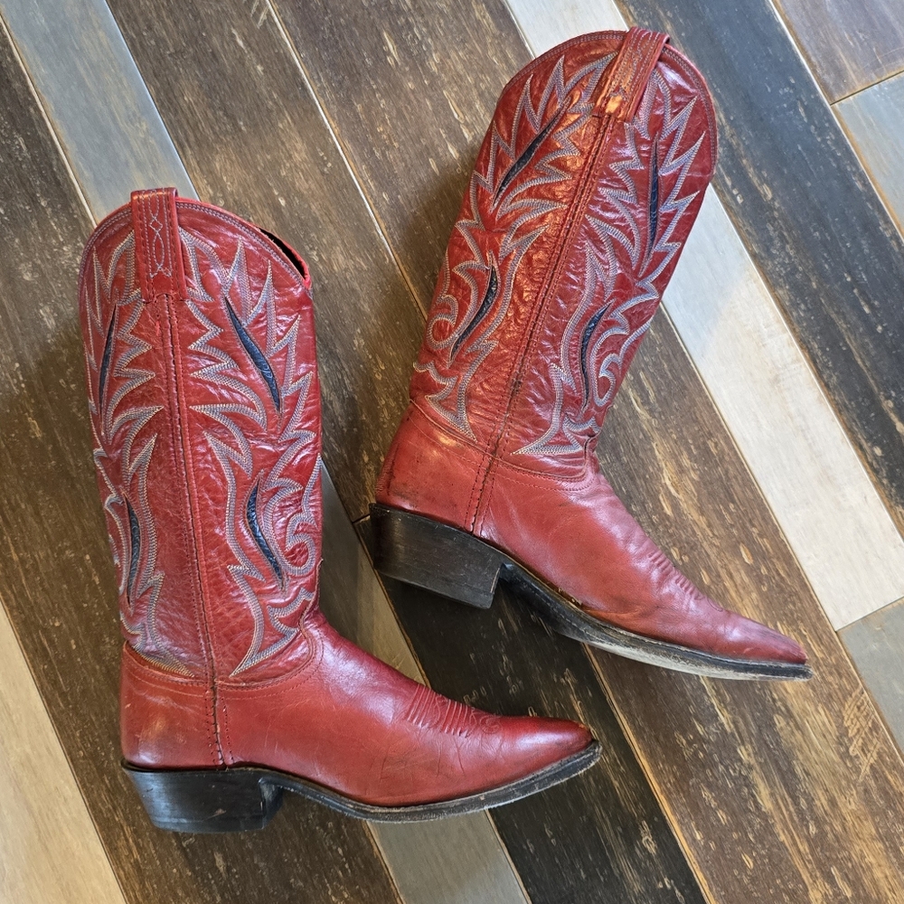 DAN POST Red Western Cowgirl Boots - Picture 8 of 16